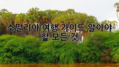 소말리아 여행 가이드: 알아야 할 모든 것