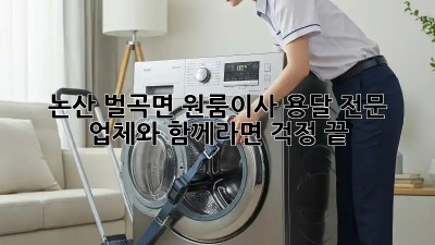 논산 벌곡면 원룸이사? 용달 전문 업체와 함께라면 걱정 끝!